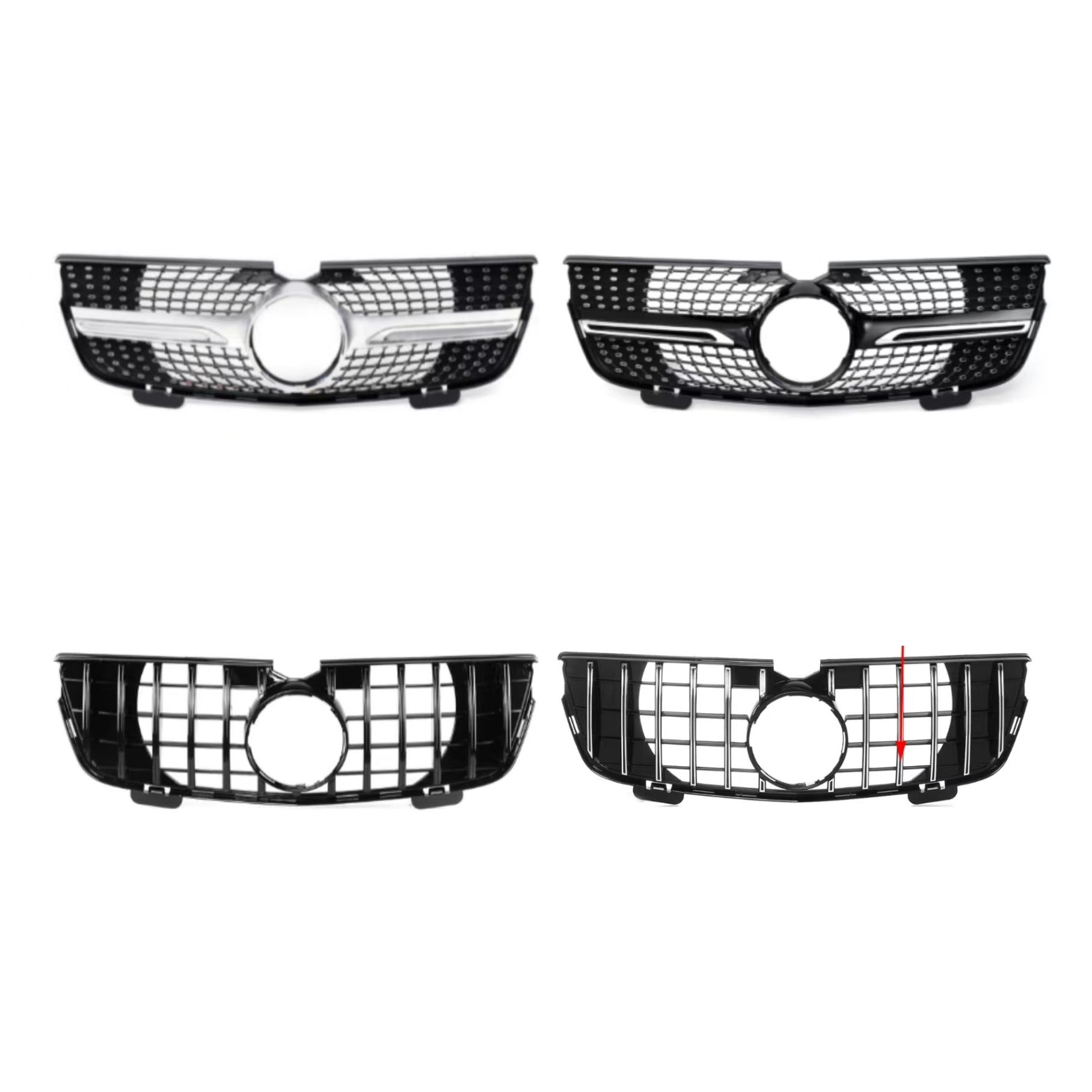 Vehicle Spare Parts Car Front Bumper Grille GTR/Diamond for Mercedes Benz Class GLE W292 GL X164 Double Lines Three Lines,www.hongyangcorp.com,Vehicle Spare Parts Car Front Bumper Grille GTR/Diamond for Mercedes Benz Class GLE W292 GL X164 Double Lines Three Lines