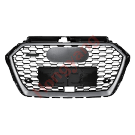 Car Auto Spare Parts Bodykit Grille for Audi A3 Upgrade to RS3 Silver with Acc 2017 2018 2019 2020,www.hongyangcorp.com,Car Auto Spare Parts Bodykit Grille for Audi A3 Upgrade to RS3 Silver with Acc 2017 2018 2019 2020