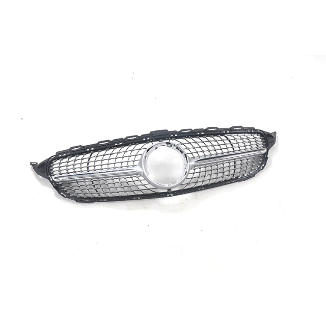 Wholesale Car Accessories Diamond Black/Silver  Mesh Car Front Grille for Mercedes Benz Class C W205 2019-IN,www.hongyangcorp.com,Wholesale Car Accessories Diamond Black/Silver  Mesh Car Front Grille for Mercedes Benz Class C W205 2019-IN