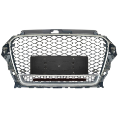 Car Auto Spare Parts Bodykit No Logo Grille for Audi A3-(2014-2016) Upgrade to RS3-(2014-2016) Style/Silver 2014 2015 2016,www.hongyangcorp.com,Car Auto Spare Parts Bodykit No Logo Grille for Audi A3-(2014-2016) Upgrade to RS3-(2014-2016) Style/Silver 2014 2015 2016