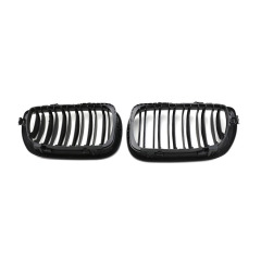 Car Parts Matte Black Dual Slat Front Bumper Mesh Net Radiator Grille Car Front Grille Fit for BMW 3Series E46 2002-2004