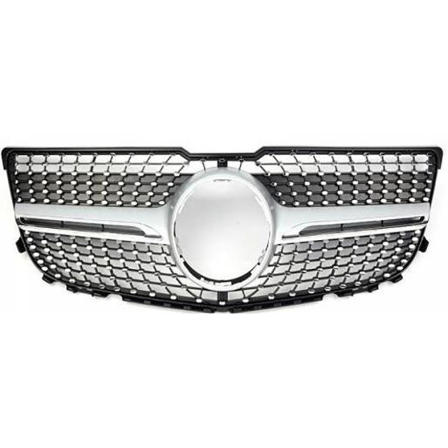 Diamond GTR Original Black Silver Car Front Grille Grills for Mercedes Benz GLK Class X204 2008-2012,www.hongyangcorp.com,Diamond GTR Original Black Silver Car Front Grille Grills for Mercedes Benz GLK Class X204 2008-2012