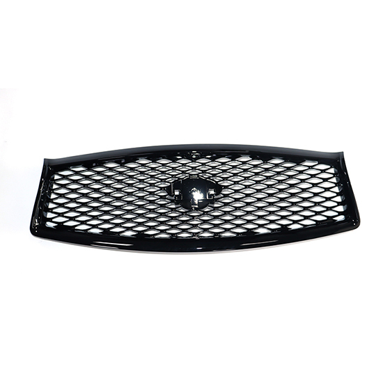 Automotive Body Kit Car Front Bumper Mesh Grille Gloss Black W/O CAMERA HOLE Fit for Infiniti Q50 2014-2017