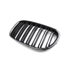 Car Exterior Accessories Car Front Bumper Grill for BMW 7 Series F01 2008-2014 Double Slat Gloss Black/Carbon Look