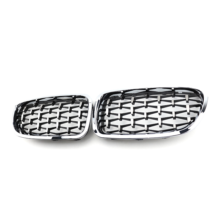 Car Parts Diamond Sliver Inserts Front Bumper Mesh Radiator Grille Car Front Grille Fit for BMW Series 5 F10 2010-2017