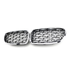 Car Parts Diamond Sliver Inserts Front Bumper Mesh Radiator Grille Car Front Grille Fit for BMW Series 5 F10 2010-2017