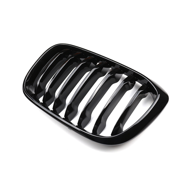 Auto Gloss Black Single Slat Front Bumper Mesh Radiator Cover Grille Car Front Grille Fit for BMW X3 X4 Series G01 G08 2017-IN
