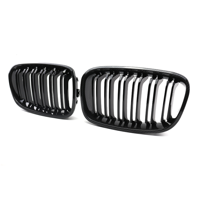 Auto Parts Repair Carbon Look Dual Slat Front Bumper Mesh Grille Car Front Grille Fit for BMW Series 1 F20 2012-2014,www.hongyangcorp.com,Auto Parts Repair Carbon Look Dual Slat Front Bumper Mesh Grille Car Front Grille Fit for BMW Series 1 F20 2012-2014