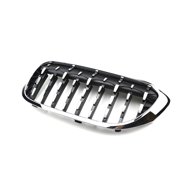 Car Auto Repair Parts Diamond Chrome Sliver Front Bumper Mesh Grille Car Front Grille Fit for BMW Series 5 G30 2017-2020