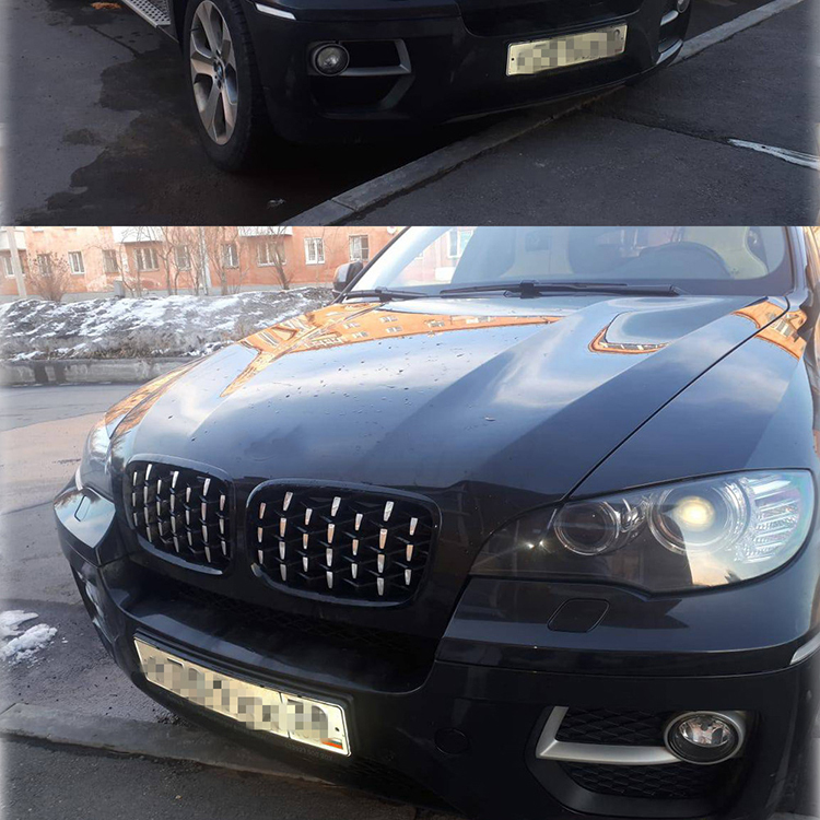 Automobile Diamond Half Silver Auto Front Bumper Mesh Radiator Grille Car Front Grille Fit for BMW Series X5 E70 2008-2014,www.hongyangcorp.com,Automobile Diamond Half Silver Auto Front Bumper Mesh Radiator Grille Car Front Grille Fit for BMW Series X5 E70 2008-2014