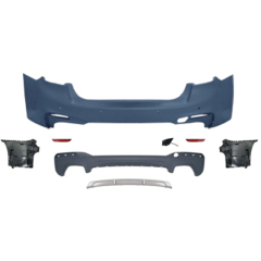 Auto Spare Parts Car Rear Bumper Assy Rear Diffuser Bodykit for BMW 5Series G30 G38 Modified to M-Tech 2021-2023