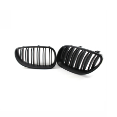 High Quality Car Grill Matte Black Double Line Front Bumper Car Grille for BMW 5 Series E60 2003-2010