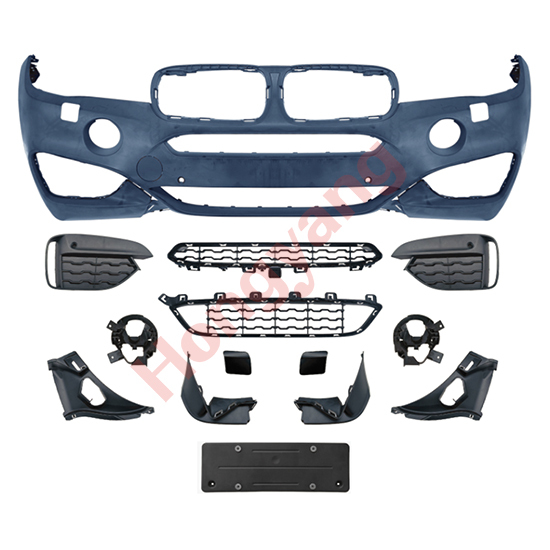 Auto Spare Parts Front Bumper Front Lip Spoiler Bodykit for BMW X6 Series F16 Modified to M-Tech 2014-2018,www.hongyangcorp.com,Auto Spare Parts Front Bumper Front Lip Spoiler Bodykit for BMW X6 Series F16 Modified to M-Tech 2014-2018