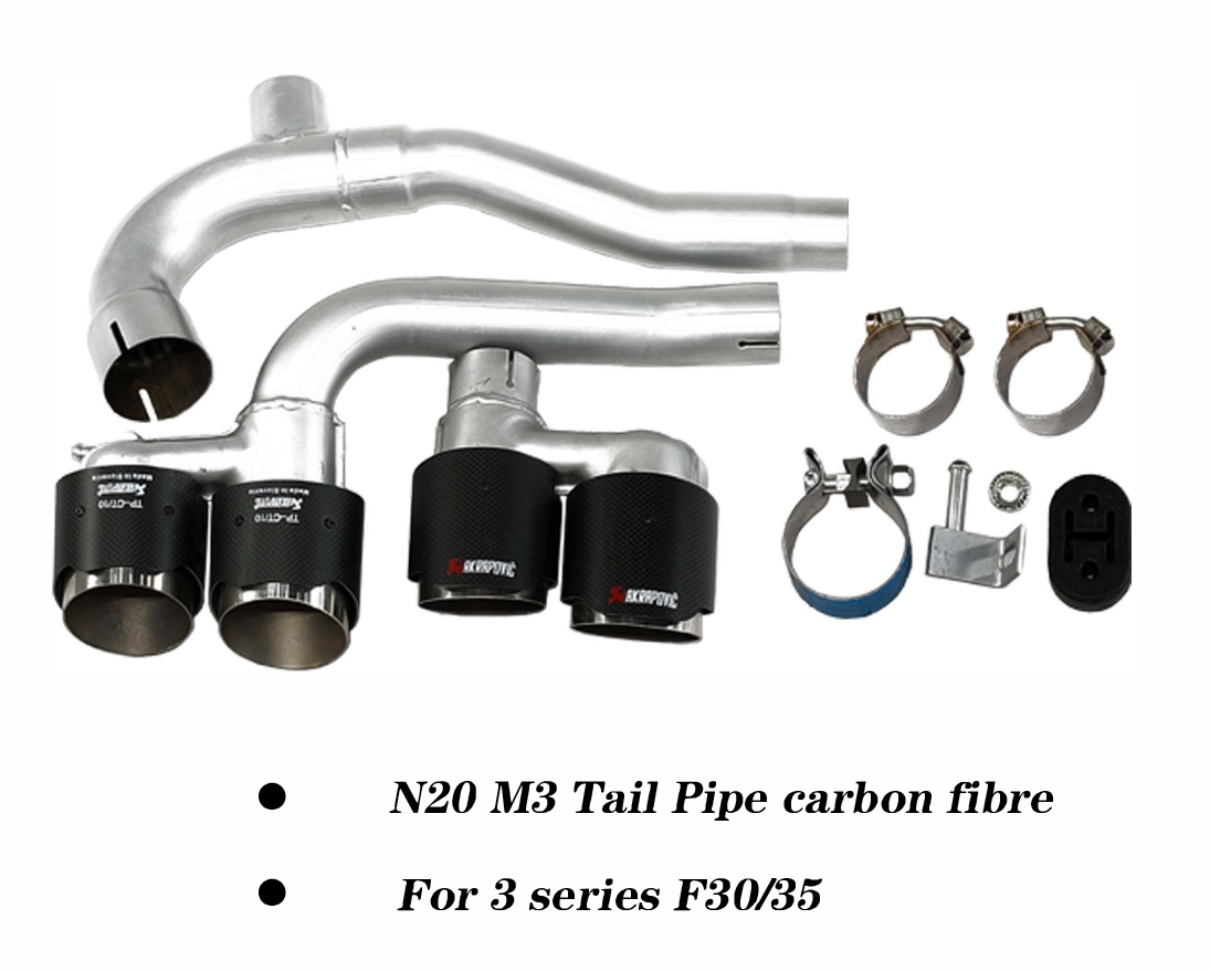 Silver Exhaust B48 Pipe Stainless Steel Tail Throat for BMW 3 Series F30 F35 2012-2018