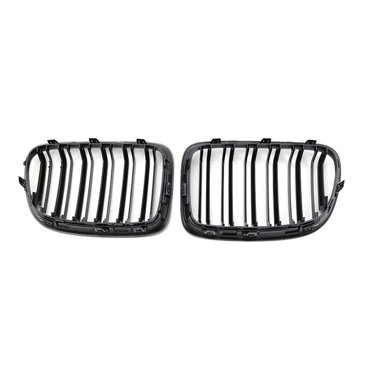 Popular High Quality Double Slat Gloss Black Car Bumper Grille Fit for BMW X1 Series E84 2009-2016 Mesh Front Grille