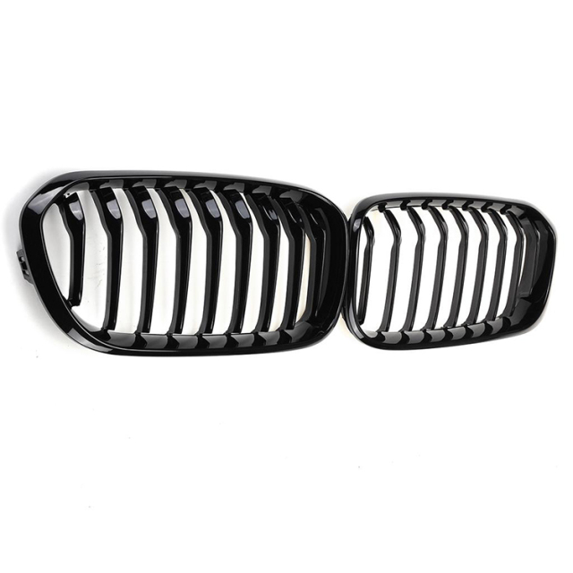 Hot Selling Car Accessories Set Single Slat Gloss Black/Matte Black Car Front Bumper Mesh Grille for BMW 1Series F20 2015-2017