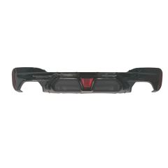 Auto Parts Car Rear Bumper Rear Diffuser With Lamp for BMW 5 Series G30 G38 Modified to M5 2018-2023 A.Gloss Black/B.Carbon Look