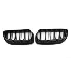 Auto Body Kits Gloss Black Dual Slat Custom Upgrade Front Bumper Mesh Grille Car Grille Fit for BMW F06 F12 2012-2016
