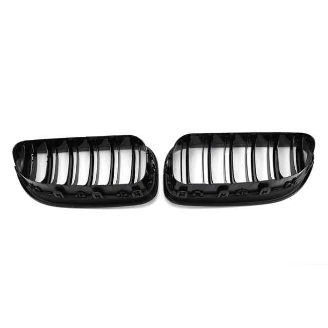 Auto Body Kits Gloss Black Dual Slat Custom Upgrade Front Bumper Mesh Grille Car Grille Fit for BMW F06 F12 2012-2016