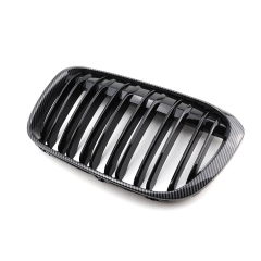 Auto Accessory Carbon Look Dual Slat Front Bumper Mesh Grille Car Front Grille Fit for BMW X1Series F48 2015-IN