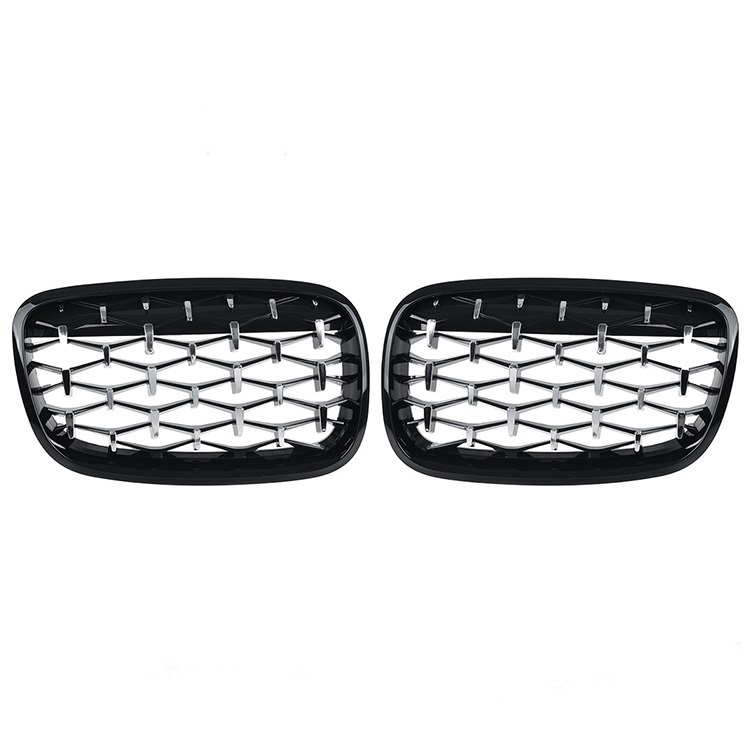 Auto Body Kits Diamond Half Silver Front Bumper Mesh Grille Car Front Grille Fit for BMW Series X5 E70 2008-2014,www.hongyangcorp.com,Auto Body Kits Diamond Half Silver Front Bumper Mesh Grille Car Front Grille Fit for BMW Series X5 E70 2008-2014