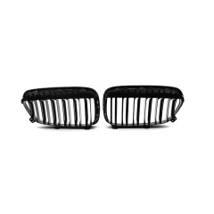 Car Accessories Gloss Black Dual Slat Front Bumper Radiator Mesh Grille Car Grille Fit for BMW Series 1 F52 2016-2020