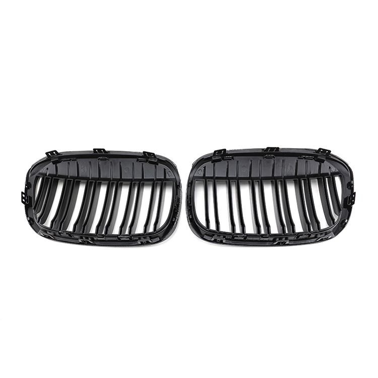 Auto Accessory Carbon Look Dual Slat Front Bumper Mesh Grille Car Front Grille Fit for BMW X1Series F48 2015-IN