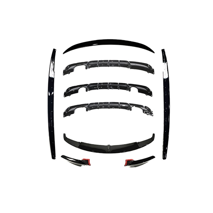 ABS Glossy Black Carbon Fiber Look MP M Performance Car Front Bumper Splitter Spoiler Lips for BMW F30