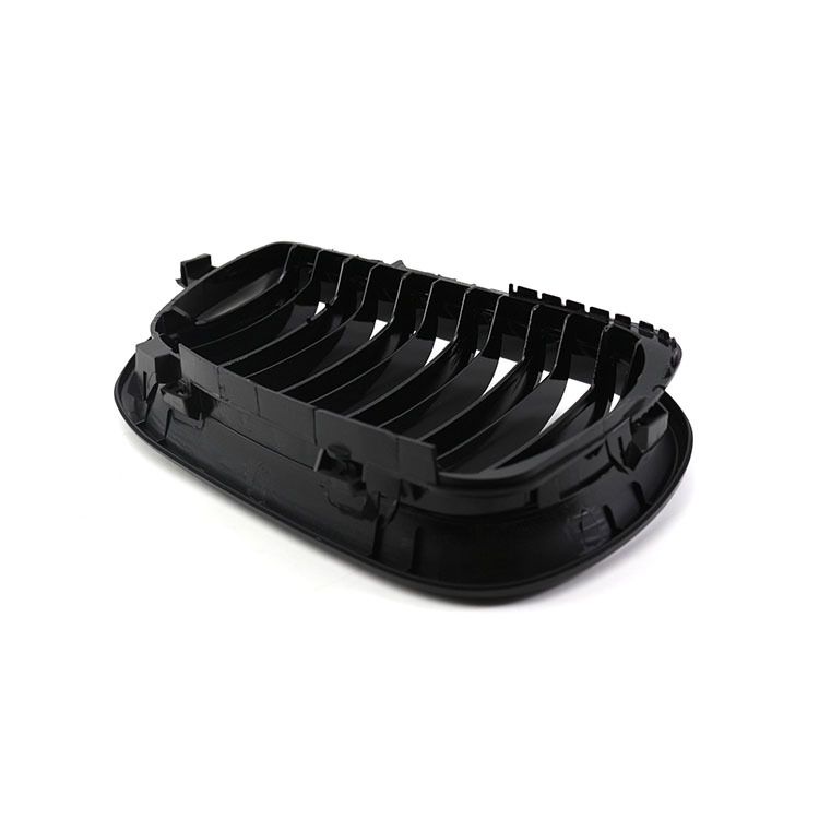 Gloss Black Dual Slat Decorative Front Bumper Mesh Cover Grille Car Front Grille Fit for BMW 3Series E46 2002-2004,www.hongyangcorp.com,Gloss Black Dual Slat Decorative Front Bumper Mesh Cover Grille Car Front Grille Fit for BMW 3Series E46 2002-2004