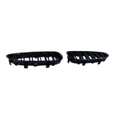 Auto Parts Gloss Black Dual Slat OEM Universal Front Bumper Mesh Grille Car Front Grille Fit for BMW Series 5 E60 2003-2010,www.hongyangcorp.com,Auto Parts Gloss Black Dual Slat OEM Universal Front Bumper Mesh Grille Car Front Grille Fit for BMW Series 5 E60 2003-2010