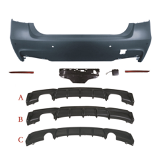 Car  BodyKit Car Bumper  Rear Bumper Rear Diffuser for BMW 3Series F30 F35 2013-2018 Modified to M-Tech 2013-2018