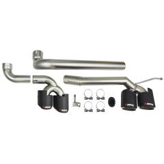 Car Body Kit Rear Bumper Assy Exhaust Pipe for BMW 3Series E92 Modified to M3 2006-2013 Dual Interface Carbon Fiber