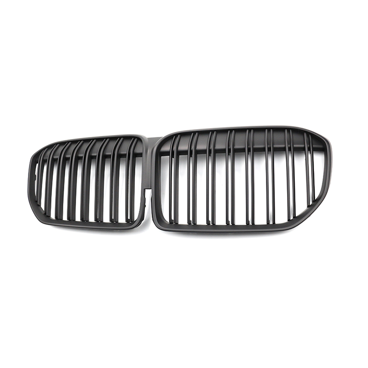 Matte Black Dual Slat Aftermarket Front Bumper Mesh Guard Grille Car Front Grille Fit for BMW 7 Series G11/G12 2019-IN