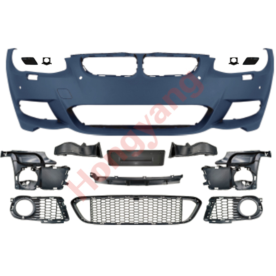 Car Modified Body Kit Rear Diffuser Front Lip for BMW 3Series E92 Modified to M3 2010-2013 With Fog Lamp Hole