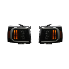 Car Body Kits Headlight 2 Halogen Lens White Day Light Matte Black & Chrome Plated Decorative Frame for Chevrolet GMC 2007-2013,www.hongyangcorp.com,Car Body Kits Headlight 2 Halogen Lens White Day Light Matte Black & Chrome Plated Decorative Frame for Chevrolet GMC 2007-2013