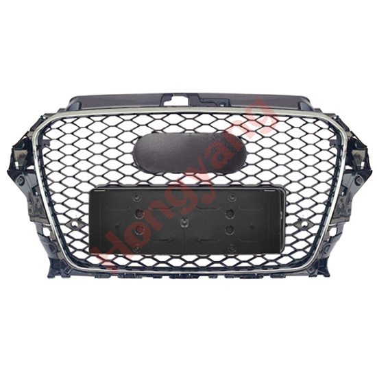 Car Auto Spare Parts Bodykit Grille for Audi A3 Upgrade to RS3 Silver 2014 2015 2016,www.hongyangcorp.com,Car Auto Spare Parts Bodykit Grille for Audi A3 Upgrade to RS3 Silver 2014 2015 2016