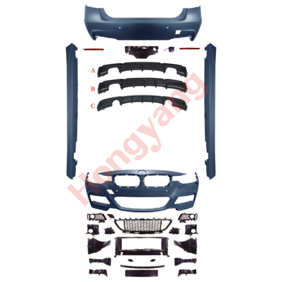 Car BodyKit Rear Diffuser Front Bumper Grille for BMW 3Series F30 F35 2013-2018 Modified to M-Tech 2013-2018,www.hongyangcorp.com,Car BodyKit Rear Diffuser Front Bumper Grille for BMW 3Series F30 F35 2013-2018 Modified to M-Tech 2013-2018