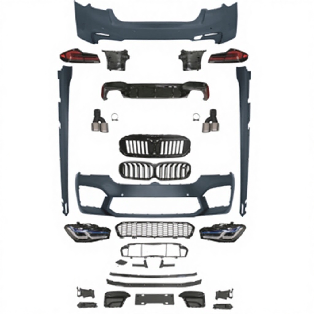Auto Parts Car Front Bumper Assy Grille Front Lip Bodykit for BMW 5 Series G30 G38 2018-2020 Modified to M5 2021-2023 Old to New