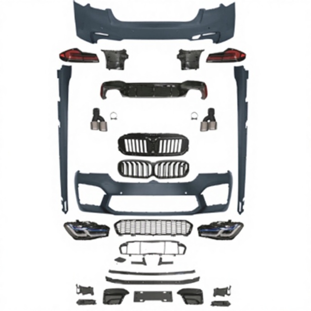 Auto Parts Car Front Bumper Assy Grille Front Lip Bodykit for BMW 5 Series G30 G38 2018-2020 Modified to M5 2021-2023 Old to New