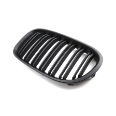 Auto Accessory Matte Black Dual Slat Custom Front Bumper Mesh Grille Car Front Grille Fit for BMW Series 7 F01 2008-2015
