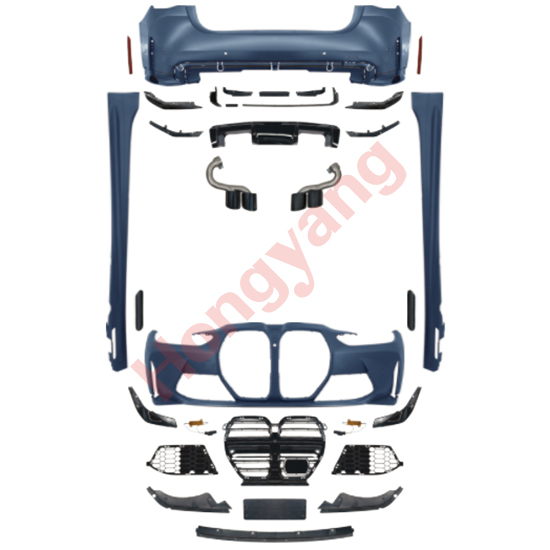 Auto Spare Parts Car Front Bumper Assy Grille Rear Diffuser Hood Bodykit for BMW 4 Series G22 G23 G26 Modified to M4 2020-2023