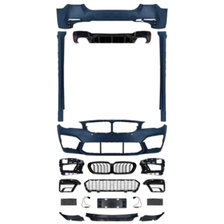 Auto Car Front Bumper Bodykit for BMW 5Series F10 F18 2011-2017 Modified to G30 G38 M5 2021-2023 Old to New/No Need Change Lamps