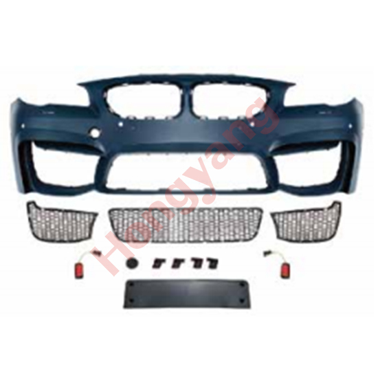 Auto Car Front Bumper Assy Bodykit for BMW 5Series F10F18  Modified to M4 2011-2017 With Fog Lamp Hole Style&All Mesh Style