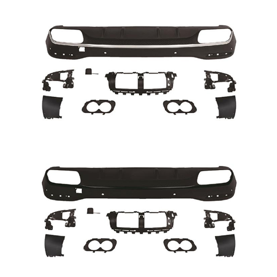 Auto Parts Car Body Kits Rear Bumper Rear Diffuser for Mercedes Benz Class GLE W167 Upgrade to AMG53 2020-2024 Silver/Black,www.hongyangcorp.com,Auto Parts Car Body Kits Rear Bumper Rear Diffuser for Mercedes Benz Class GLE W167 Upgrade to AMG53 2020-2024 Silver/Black