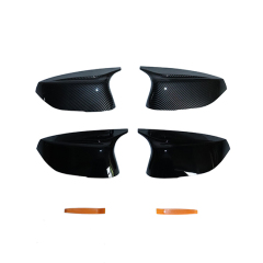 Auto Parts Car Auto Mirror Cover for  Infiniti Q50 2014-2022 Gloss Black / Carbon Look