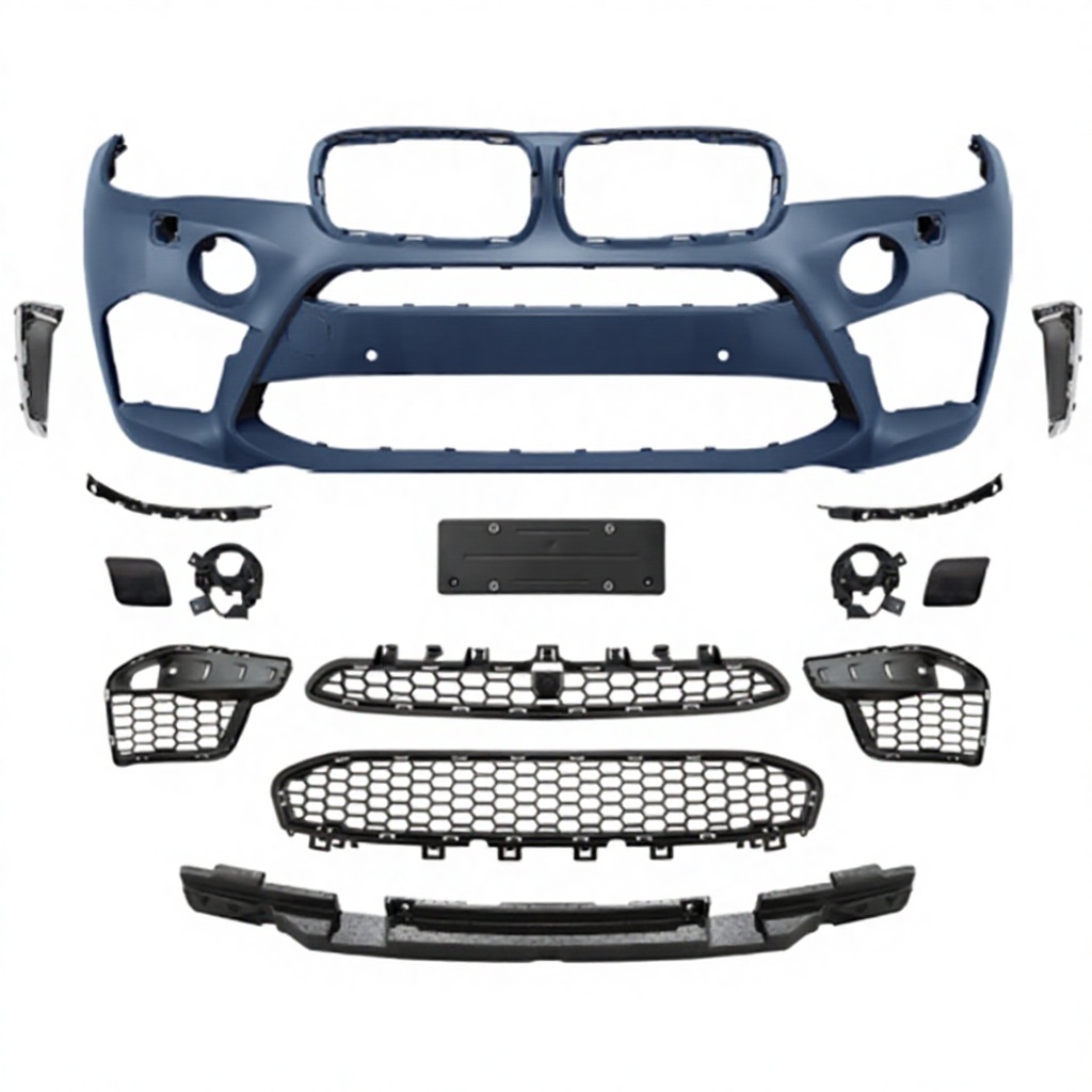 Car Auto Spare Parts Front Bumper Assy Front Lip Bodykit for BMW X6 Series F16 Modified to X6M 2014-2018,www.hongyangcorp.com,Car Auto Spare Parts Front Bumper Assy Front Lip Bodykit for BMW X6 Series F16 Modified to X6M 2014-2018