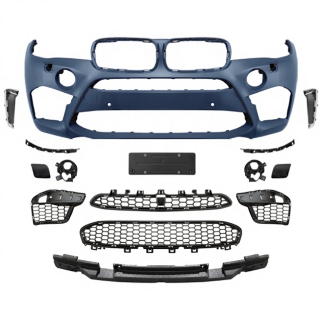 Car Auto Spare Parts Front Bumper Assy Front Lip Bodykit for BMW X6 Series F16 Modified to X6M 2014-2018,www.hongyangcorp.com,Car Auto Spare Parts Front Bumper Assy Front Lip Bodykit for BMW X6 Series F16 Modified to X6M 2014-2018