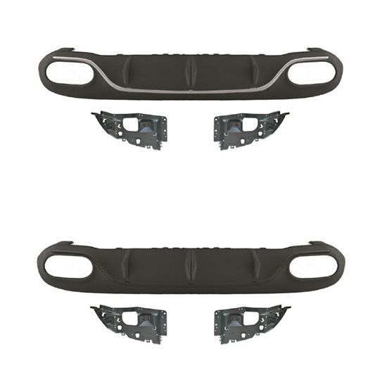 Car Body Kits Rear Bumper Rear Diffuser for Mercedes Benz Class E W213 Upgrade to ECoupe53 2016-2023 Silver/Glossy Black,www.hongyangcorp.com,Car Body Kits Rear Bumper Rear Diffuser for Mercedes Benz Class E W213 Upgrade to ECoupe53 2016-2023 Silver/Glossy Black