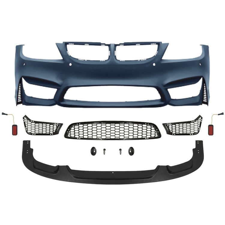 Car Body Kit Front Bumper Assy for BMW 3Series E90 Modified to M4 2005-2008 All Mesh Style