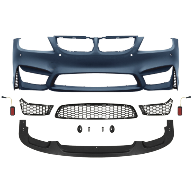 Car Body Kit Front Bumper Assy for BMW 3Series E90 Modified to M4 2005-2008 All Mesh Style